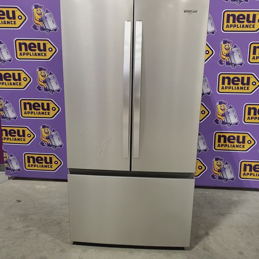 Pictures of Whirlpool French Door 31 Cu. Ft. Refrigerator with Total Coverage Cooling in Fingerprint Resistant Stainless Steel 22121487 - WRFF3136SZ - Scratch & Dent (Moderate) - Neu Appliance Outlet - Discount Appliance Outlet in Austin, Tx