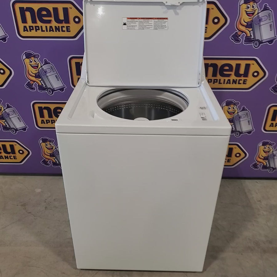 Pictures of Amana 3.8 cu. ft. Top Load Washing Machine with Deep Water Wash Option NTW4519JW and Amana 6.5 cu. ft. Electric Dryer with Automatic Cycles NED4655EW - Scratch & Dent - Minor - Neu Appliance Outlet - Discount Appliance Outlet in Austin, Tx