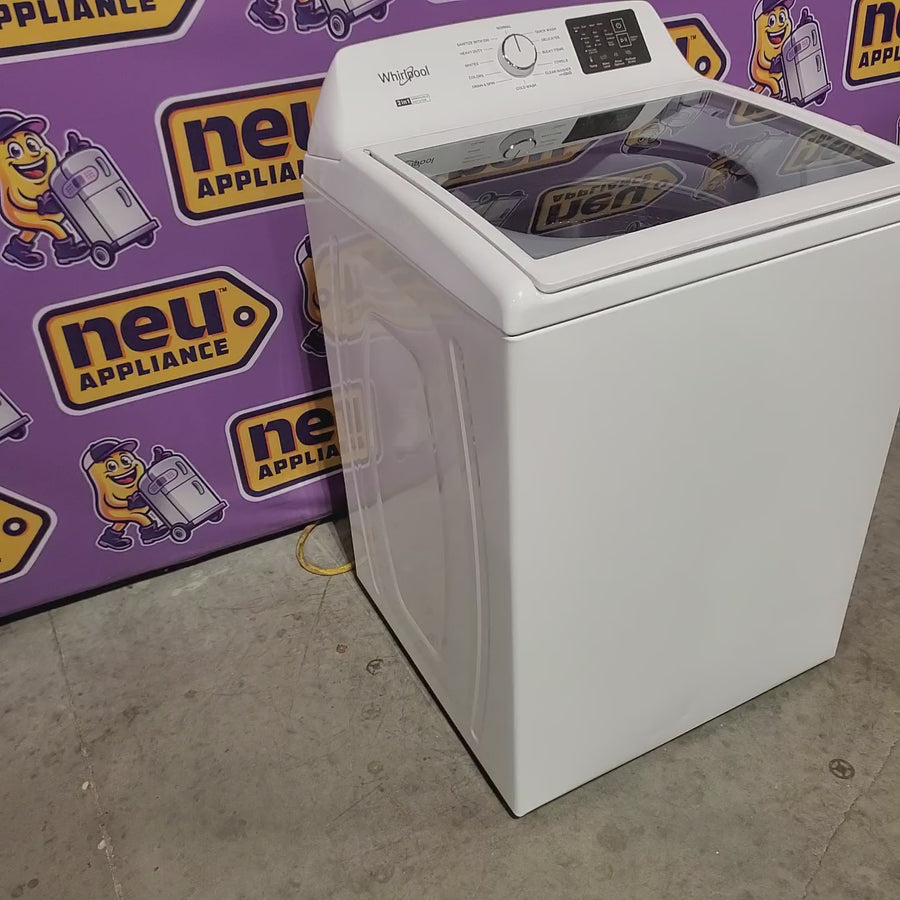 Pictures of Whirlpool® 4.2-4.3 Cu. Ft. Top Load Washer with 2-in-1 Removable Agitator and Soft Close Glass Lid WTW4307SW - Scratch & Dent (Minor) - Neu Appliance Outlet - Discount Appliance Outlet in Austin, Tx