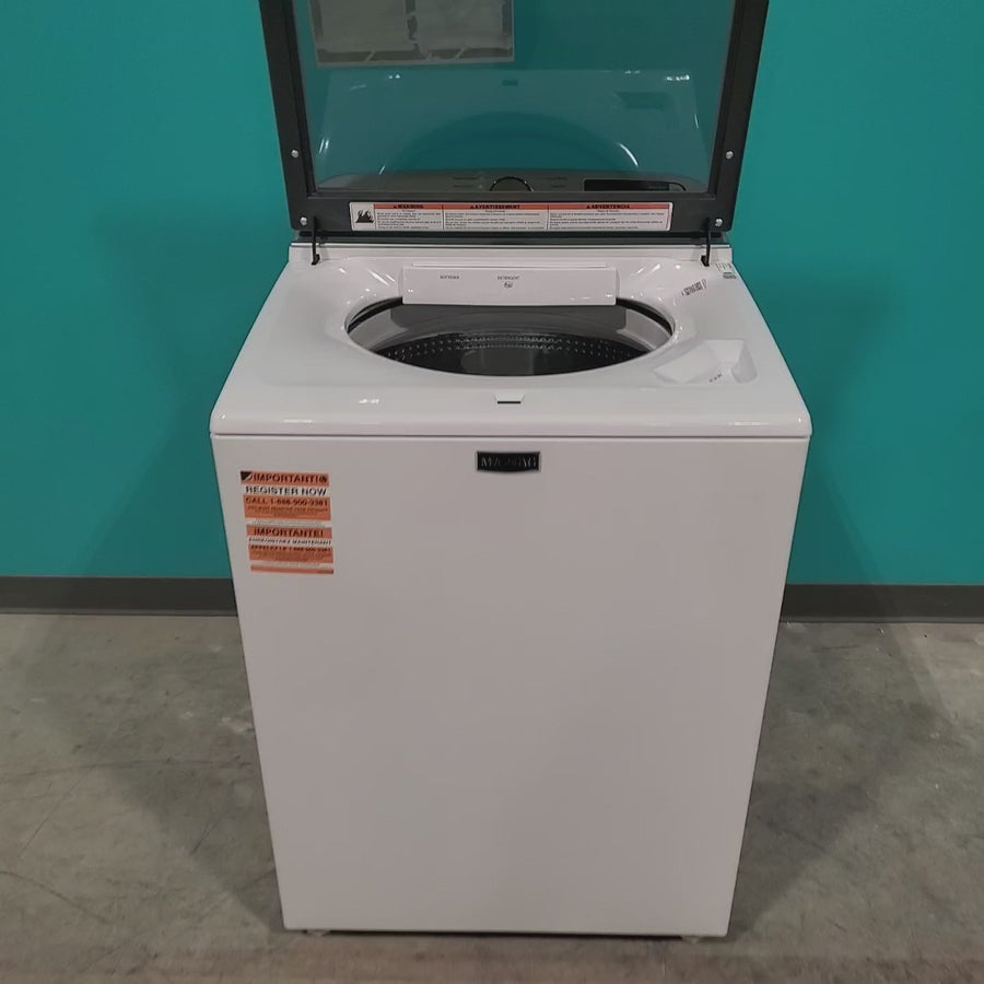 Pictures of Maytag 4.7 cu. ft. Smart Top Load Washing Machine with Extra Power Button and Deep Fill option MVW6230HW and Smart 7.4 cu. ft. Electric Dryer with Extra Power and Advanced Moisture Sensing MED6230HW - Neu Appliance Outlet - Discount Appliance Outlet in Austin, Tx