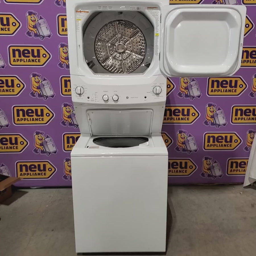 Pictures of GE 3.8 cu. ft. Washer 5.9 cu. ft. Long Vent Electric Dryer Combo in White GUV27ESSMWW - Certified Refurbished - Neu Appliance Outlet - Discount Appliance Outlet in Austin, Tx