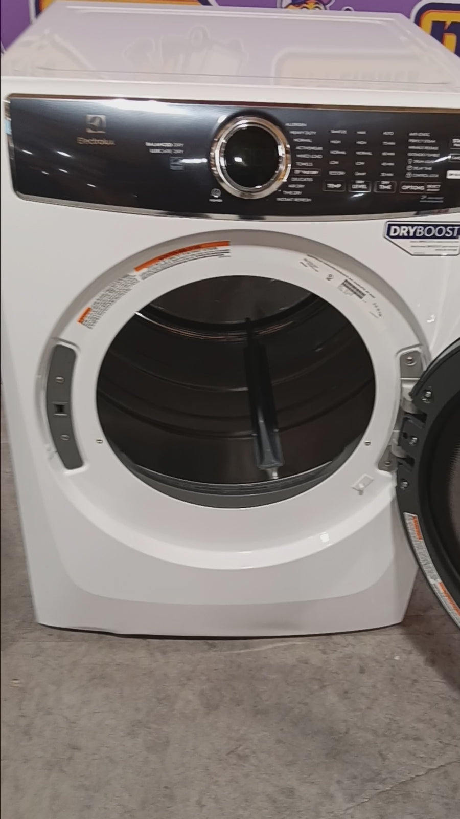 Pictures of Electrolux 4.5 Cu.Ft. Stackable Front Load Washer with Steam and SmartBoost Wash System ELFW7637AW - Open Box and Electrolux 8.0 cu. ft. Front Load Electric Dryer with Perfect Steam ELFE7637AW - Open Box - Neu Appliance Outlet - Discount Appliance Outlet in Austin, Tx