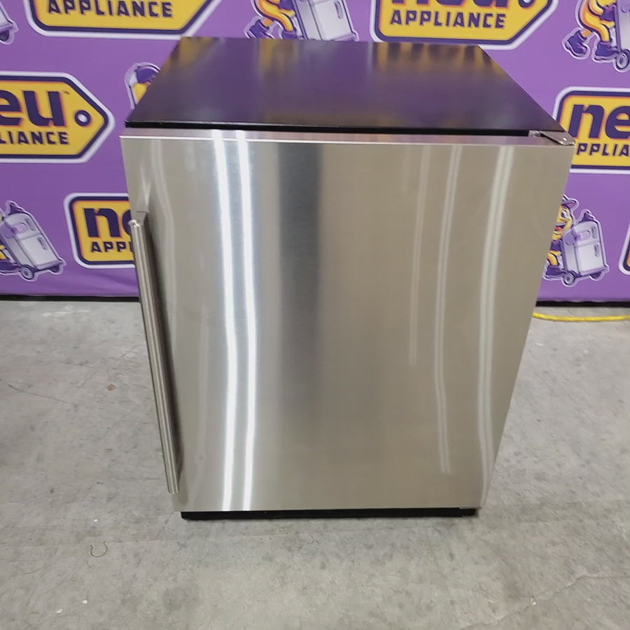 Pictures of Azure 24 Inch Compact Refrigerator with Blue LED Lighting, Field Reversible Door, Auto Defrost, A.D.A. Compliant and 5.1 cu. ft. Capacity 11110459 - A124R-S - Scratch & Dent (Moderate) - Neu Appliance Outlet - Discount Appliance Outlet in Austin, Tx