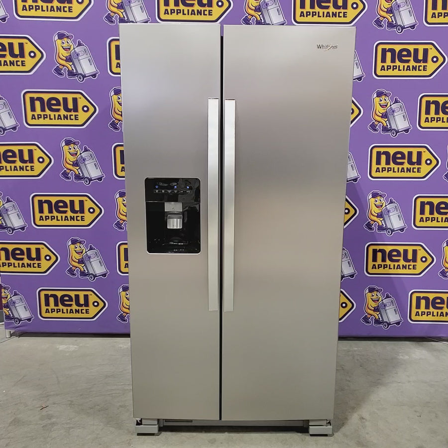 Pictures of Whirlpool 24 cu ft Capacity Side By Side Refrigerator with Ice and Water Dispenser in Fingerprint Resistant Stainless Steel 22521660 - WRS315SDHZ - Scratch & Dent (Minor) - Neu Appliance Outlet - Discount Appliance Outlet in Austin, Tx