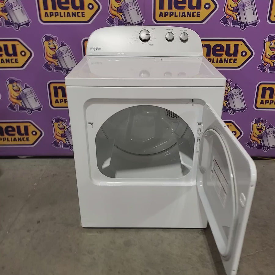 Pictures of Whirlpool Top Load 3.5 Cu. Ft. Washer with Deep Water Wash Option WTW4816FW - Scratch & Dent (Major) and Whirlpool Vented 7.0 Cu. Ft. Electric Dryer WED4815EW - Scratch & Dent (Minor) - Neu Appliance Outlet - Discount Appliance Outlet in Austin, Tx