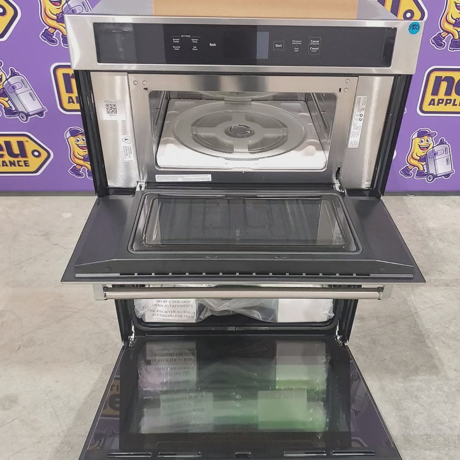 Pictures of KitchenAid Smart Oven Combination 30 Inch Oven with Grill Attachment, Steamer Attachment, and Baking Stone Attachment KOCE900HSS - Open Box - Neu Appliance Outlet - Discount Appliance Outlet in Austin, Tx