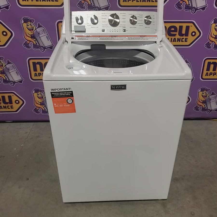 Pictures of Maytag 4.7 cu. ft. Top Load Washer with Agitator, Pet Pro Option and Extra Power in White MTW5605RW - Scratch & Dent (Minor) - Neu Appliance Outlet - Discount Appliance Outlet in Austin, Tx