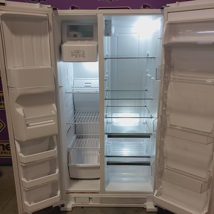 Pictures of Whirlpool 24.6-cu ft Standard-Depth Side-by-Side Refrigerator with Ice Maker, Water and Ice Dispenser in White WRS315SDHW - Scratch & Dent (Minor) - Neu Appliance Outlet - Discount Appliance Outlet in Austin, Tx