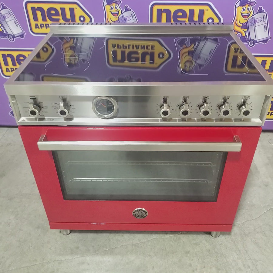Pictures of Bertazzoni Professional Induction Range with 5 Element Burners, 5.7 Cu. Ft. Oven Capacity, Self Clean, Food Temperature Probe, and Elegant Digital Gauge PROF365INSROT - Neu Appliance Outlet - Discount Appliance Outlet in Austin, Tx