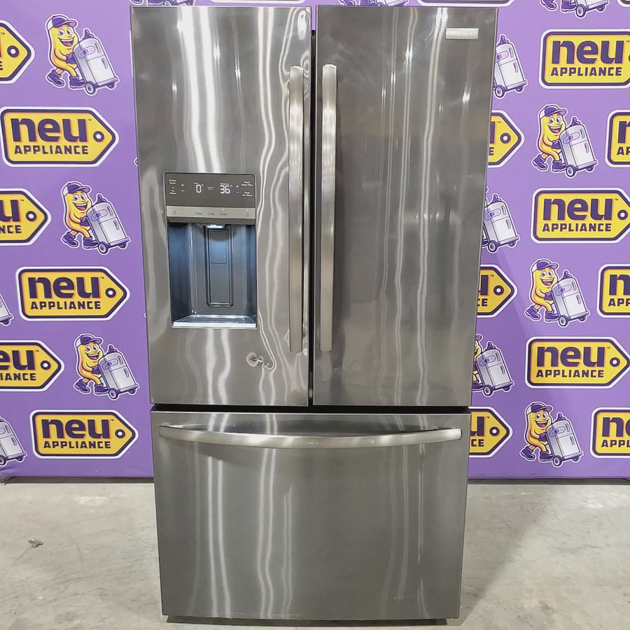 Pictures of Frigidaire 28 Cu. Ft. Standard-Depth French Door Refrigerator in Black Stainless Steel 22121522 - FRFS2823AD - Scratch & Dent (Moderate) - Neu Appliance Outlet - Discount Appliance Outlet in Austin, Tx