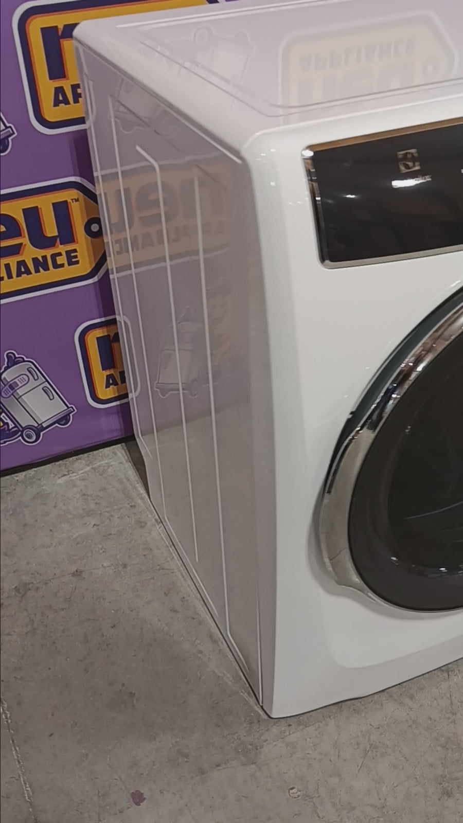 Pictures of Electrolux 4.5 Cu.Ft. Stackable Front Load Washer with Steam and SmartBoost Wash System ELFW7637AW - Open Box and Electrolux 8.0 cu. ft. Front Load Electric Dryer with Perfect Steam ELFE7637AW - Open Box - Neu Appliance Outlet - Discount Appliance Outlet in Austin, Tx