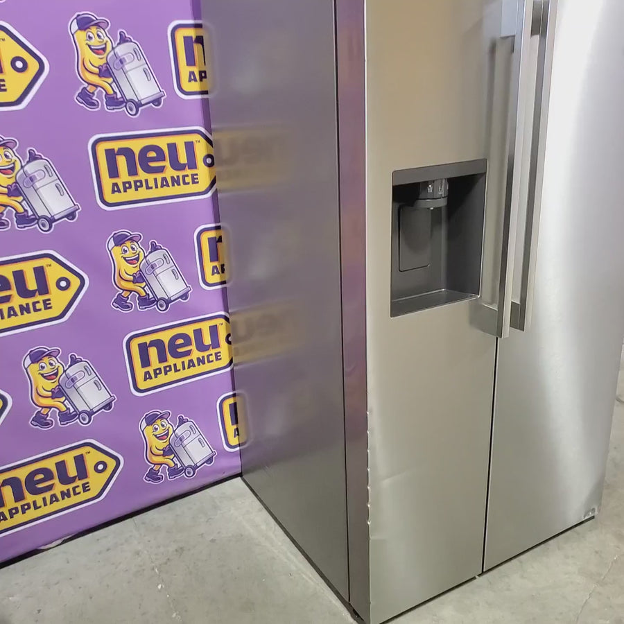 Pictures of LG 27 cu. ft. Standard-Depth, Side-by-side Refrigerator, with Ice and Water and Bar Handle Design LS27T3230S - Scratch & Dent (Major) - Neu Appliance Outlet - Discount Appliance Outlet in Austin, Tx
