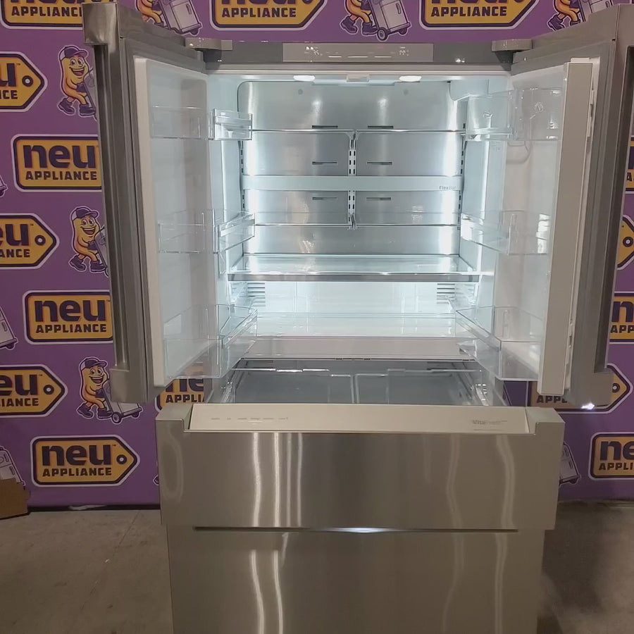 Pictures of Bosch 800 Series 21 cu. ft. Smart Counter Depth 4-Door French Door Recessed Handle Refrigerator Stainless Steel, Ice and Water B36CL80ENS - Scratch & Dent (Moderate) - Neu Appliance Outlet - Discount Appliance Outlet in Austin, Tx