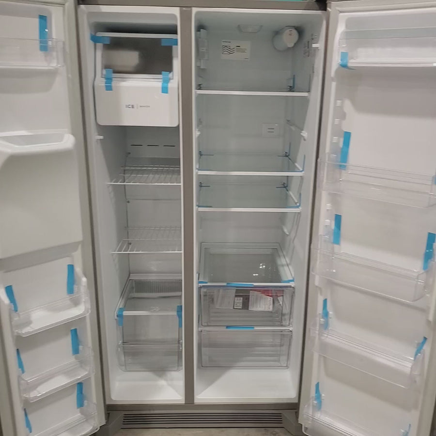 Pictures of Frigidaire Standard Depth 25.6 Cu. Ft. Side by Side 36" Refrigerator with a EvenTemp Cooling System FRSS26L3AF - Open Box - Neu Appliance Outlet - Discount Appliance Outlet in Austin, Tx