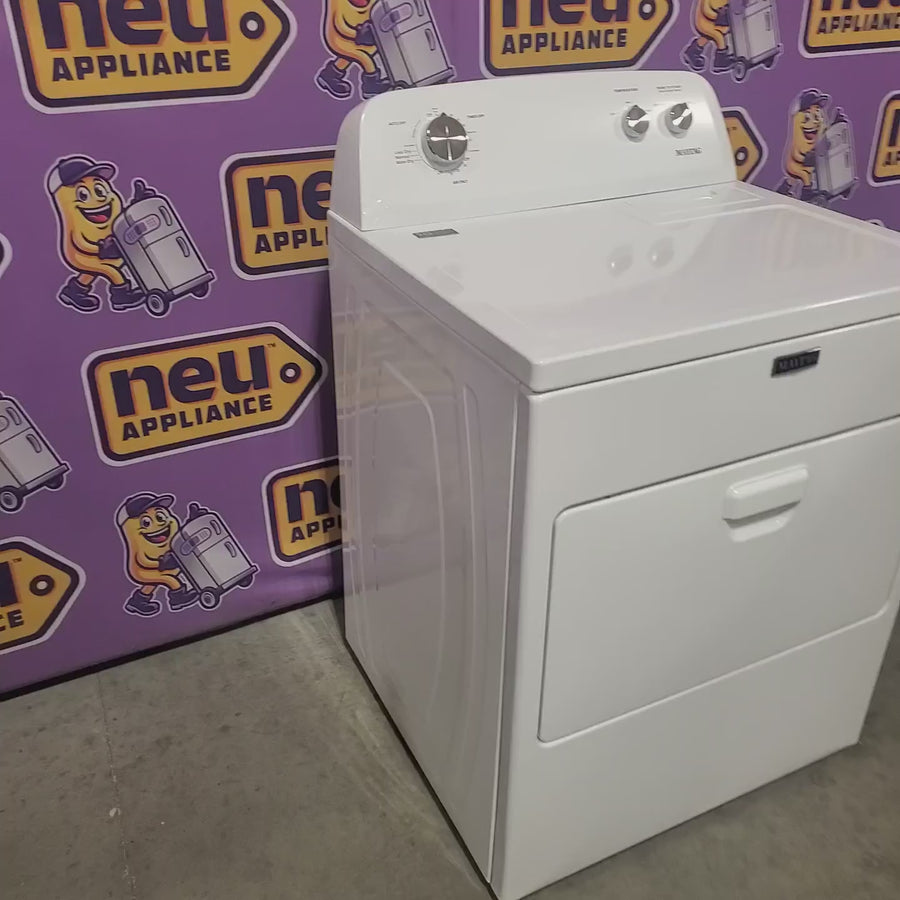 Pictures of Maytag Top Load Style Electric Wrinkle Prevent 7.0 cu. ft. Dryer with Auto Dry MED4005SW - Open Box - Neu Appliance Outlet - Discount Appliance Outlet in Austin, Tx