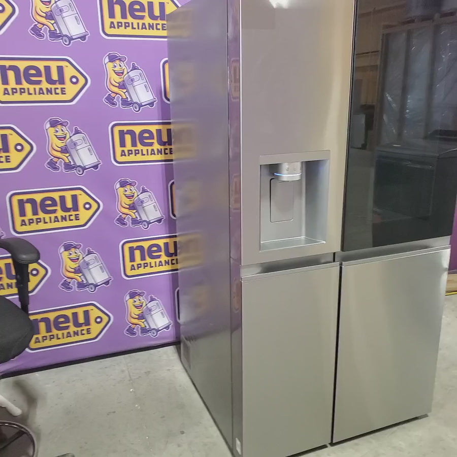 Pictures of LG ENERGY STAR 27 cu. ft. Side by Side Refrigerator with Edge-to-Edge InstaView in Print Proof Stainless Steel LRSOS2706S - Scratch & Dent (Minor) - Neu Appliance Outlet - Discount Appliance Outlet in Austin, Tx