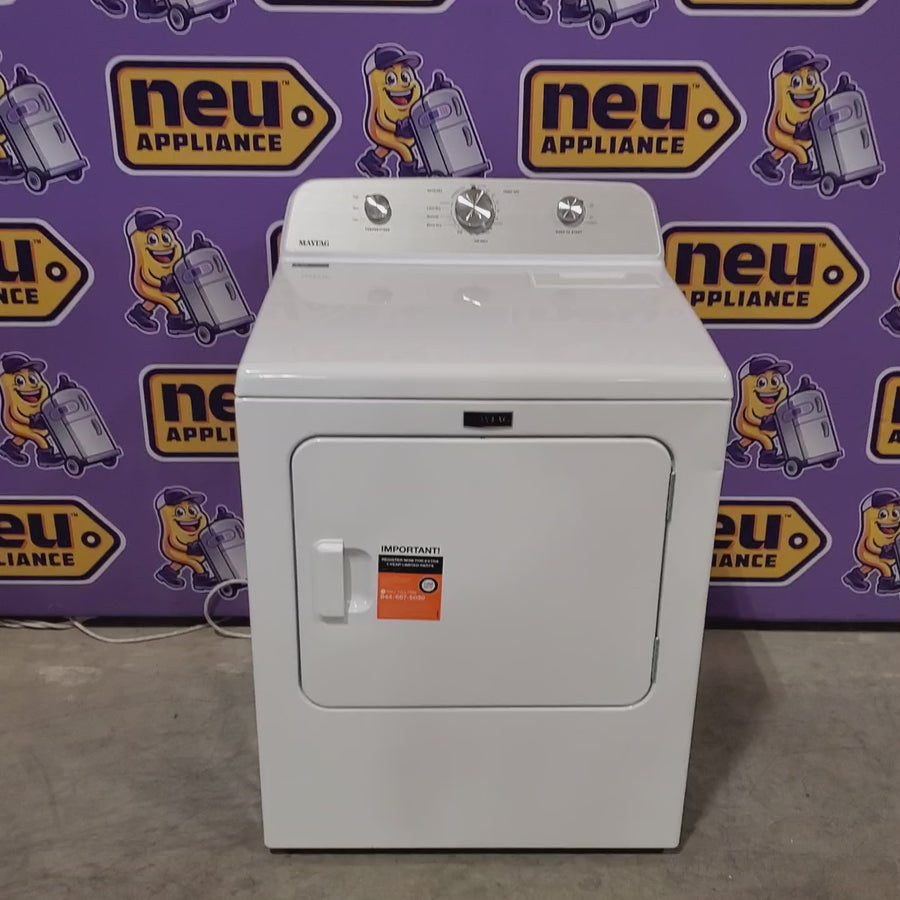 Pictures of Maytag 4.5 cu. ft. Capacity Top Load Washer with Power™ Agitator and Deep Fill MVW4505MW - Scratch & Dent (Moderate) and Maytag 7.0 cu. ft. Capacity Top Load Electric Wrinkle Prevent Dryer MED4500MW - Scratch & Dent (Minor) - Neu Appliance Outlet - Discount Appliance Outlet in Austin, Tx
