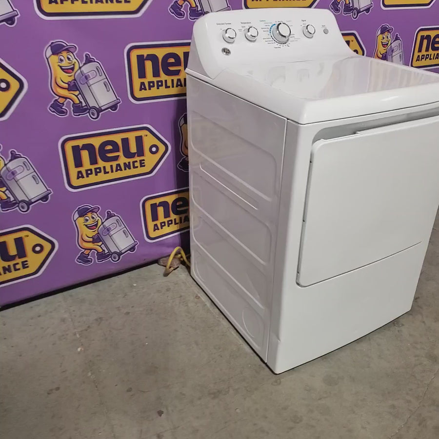 Pictures of GE White Electric 7.2 Cu. Ft. Dryer with Aluminized Alloy Drum GTD42EASJWW - Certified Refurbished - Neu Appliance Outlet - Discount Appliance Outlet in Austin, Tx