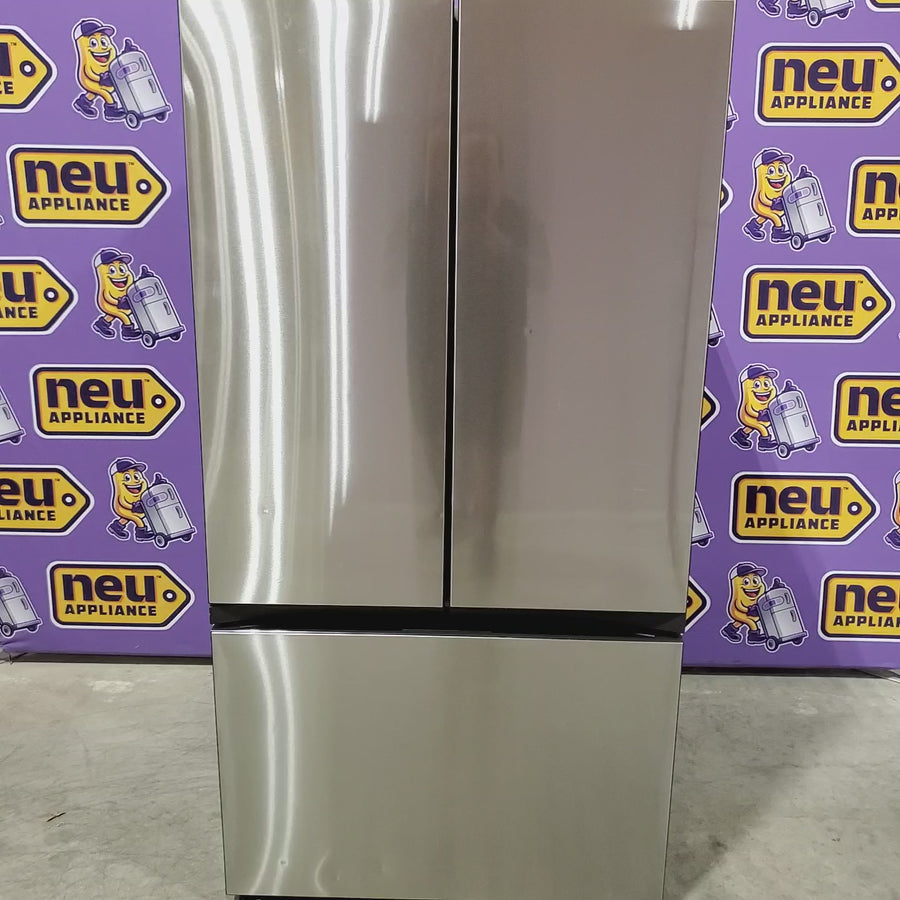 Pictures of Samsung Bespoke Stainless Steel 3 Door French Door 30 Cu. Ft. Refrigerator with Beverage Center 22521663 - RF30BB660012 - Scratch & Dent (Moderate) - Neu Appliance Outlet - Discount Appliance Outlet in Austin, Tx