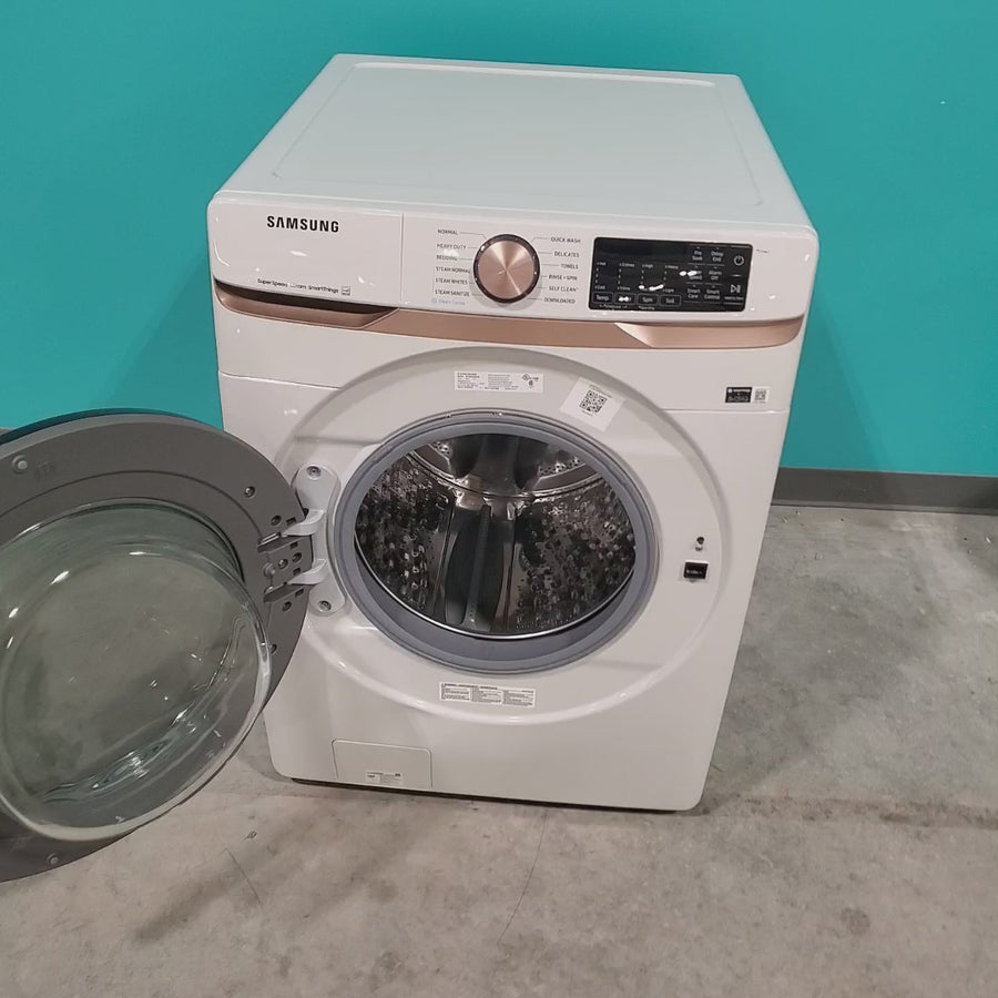Pictures of Samsung Extra Large Capacity 5.0 cu. ft. Smart Front Load Washer in Ivory with Super Speed Wash and Steam Wi-Fi Connectivity WF50BG8300AEUS- Open Box - Neu Appliance Outlet - Discount Appliance Outlet in Austin, Tx