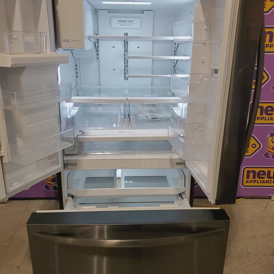 Pictures of Frigidaire 28 Cu. Ft. Standard-Depth French Door Refrigerator in Black Stainless Steel FRFS2823AD - Scratch & Dent (Moderate) - Neu Appliance Outlet - Discount Appliance Outlet in Austin, Tx