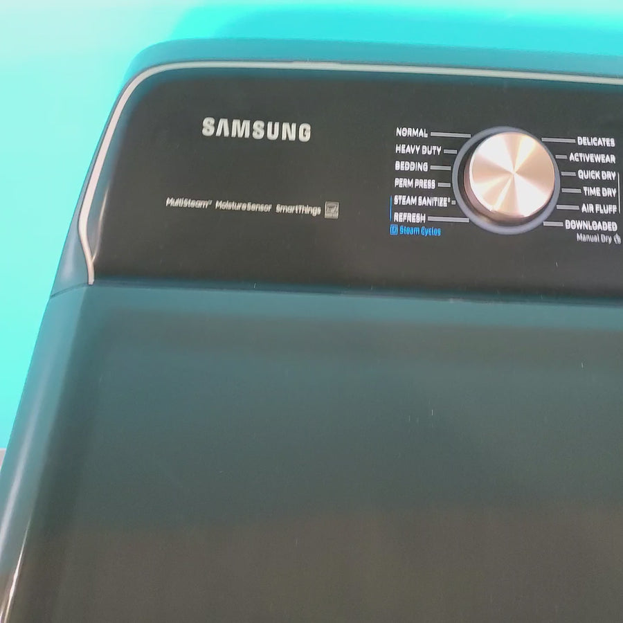 Pictures of Brushed Black ENERGY STAR Samsung 7.4 cu. ft. Gas Dryer with Steam Sanitize+ - Scratch & Dent - Major - Neu Appliance Outlet - Discount Appliance Outlet in Austin, Tx