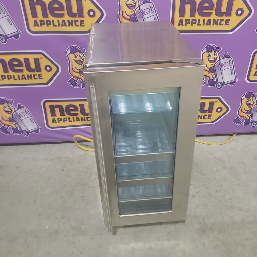 Pictures of U-Line 5 Class 72-Can Beverage Cooler in Stainless Steel 1119417 - UHRE515-SG01A - Scratch & Dent (Moderate) - Neu Appliance Outlet - Discount Appliance Outlet in Austin, Tx