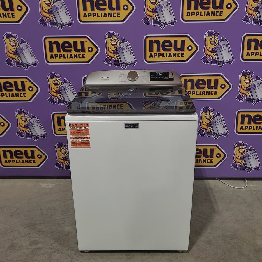 Pictures of Maytag 5.2 Cu. Ft. Top Load Agitator Washer with Extra Power and Smart Appliance 22121506 - MTW6205RW - Scratch & Dent (Minor) - Neu Appliance Outlet - Discount Appliance Outlet in Austin, Tx