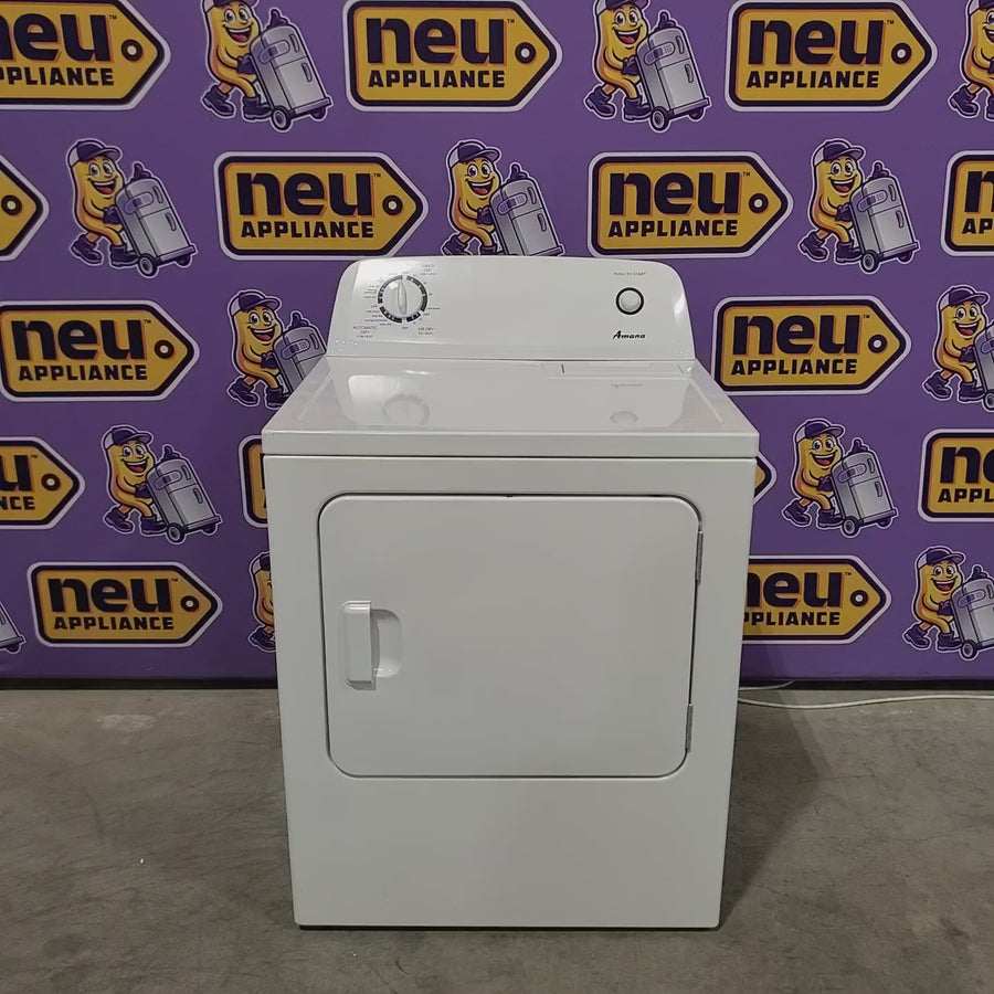 Pictures of Amana 6.5 Cu. Ft. Electric Dryer with Wrinkle Shield Option and Automatic Dryness Control in White 22442643 - NED4655EW - Scratch & Dent (Minor) - Neu Appliance Outlet - Discount Appliance Outlet in Austin, Tx