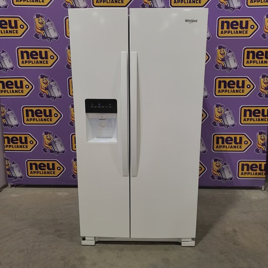 Pictures of Whirlpool 24.6-cu ft Standard-Depth Side-by-Side Refrigerator with Ice Maker, Water and Ice Dispenser in White 22121485 - WRS315SDHW - Scratch & Dent (Minor) - Neu Appliance Outlet - Discount Appliance Outlet in Austin, Tx