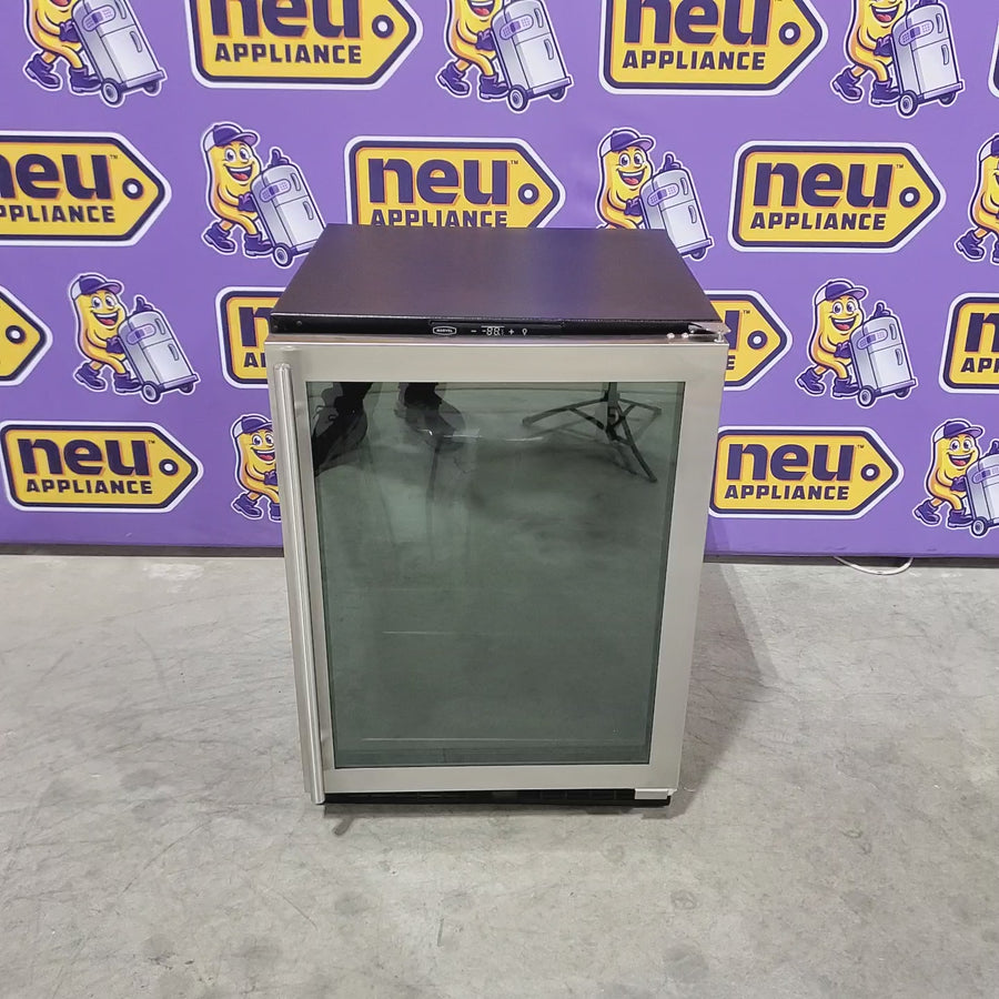 Pictures of Marvel 24 Inch Built-In Undercounter Beverage Center with 6 Bottle/190 Can Capacity, Dynamic Cooling Technology, Digital Controls, Reversible Door, and ENERGY STAR® Certified 11113229 - MLBV124SG01A - Open Box - Neu Appliance Outlet - Discount Appliance Outlet in Austin, Tx