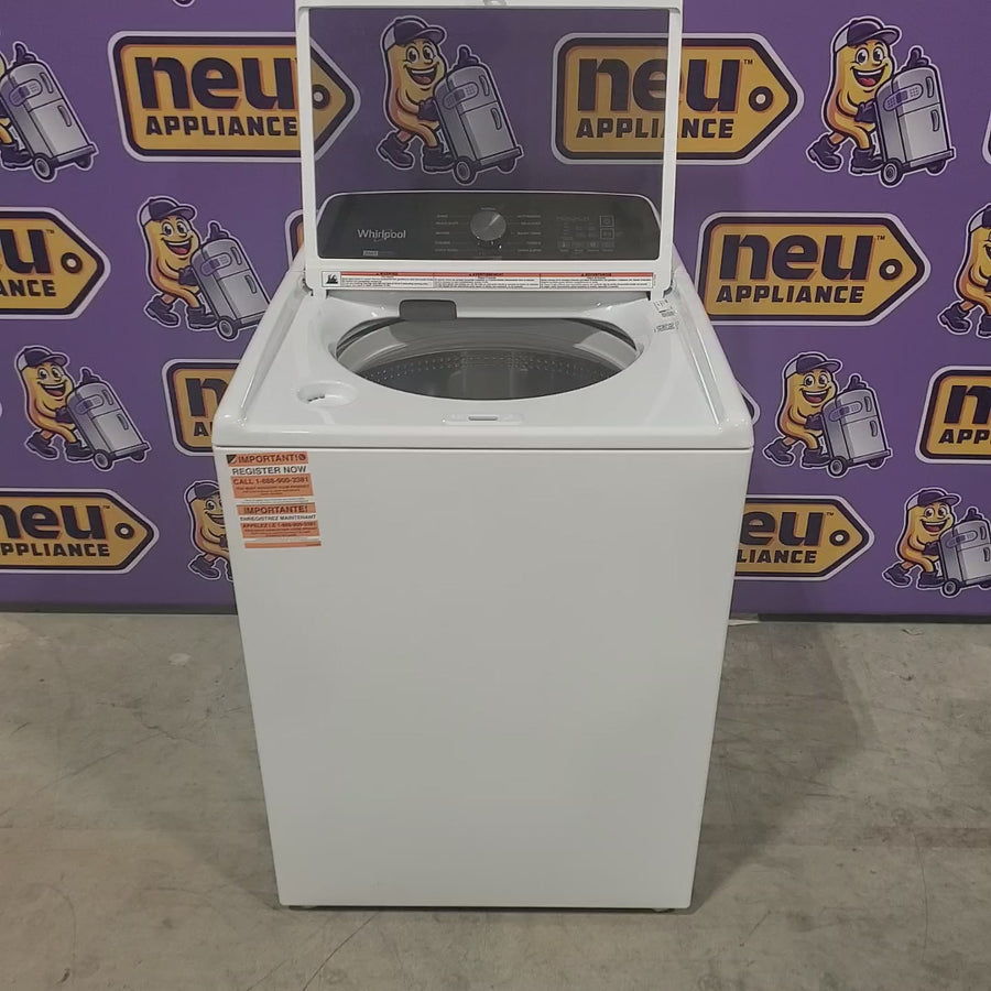 Pictures of Maytag White 4.5 cu. ft. Top Load Washer with Power Agitator MVW4505MW - Scratch and Dent (Moderate) and Maytag White 7.0 cu. ft. Electric Dryer with Reversible Door MED4500MW - Scratch and Dent (Minor) - Neu Appliance Outlet - Discount Appliance Outlet in Austin, Tx