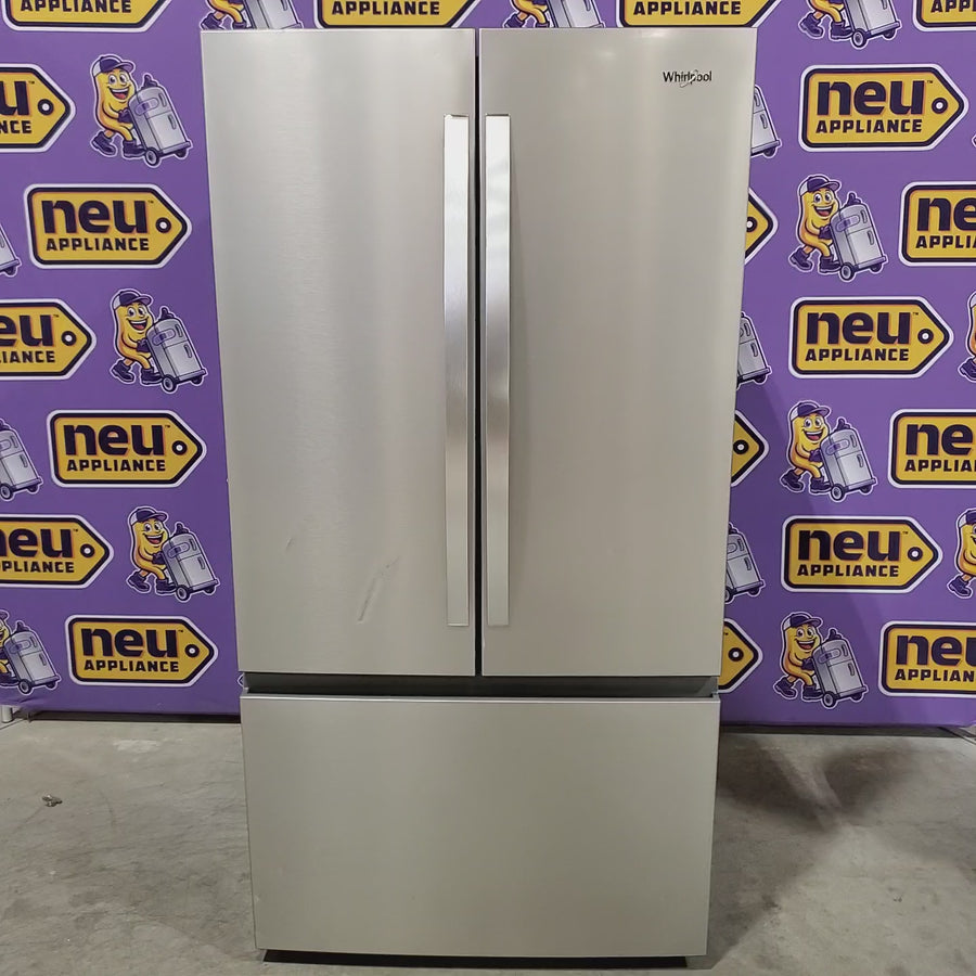 Pictures of Whirlpool French Door 31 Cu. Ft. Refrigerator with Total Coverage Cooling in Fingerprint Resistant Stainless Steel 22121487 - WRFF3136SZ - Scratch & Dent (Moderate) - Neu Appliance Outlet - Discount Appliance Outlet in Austin, Tx