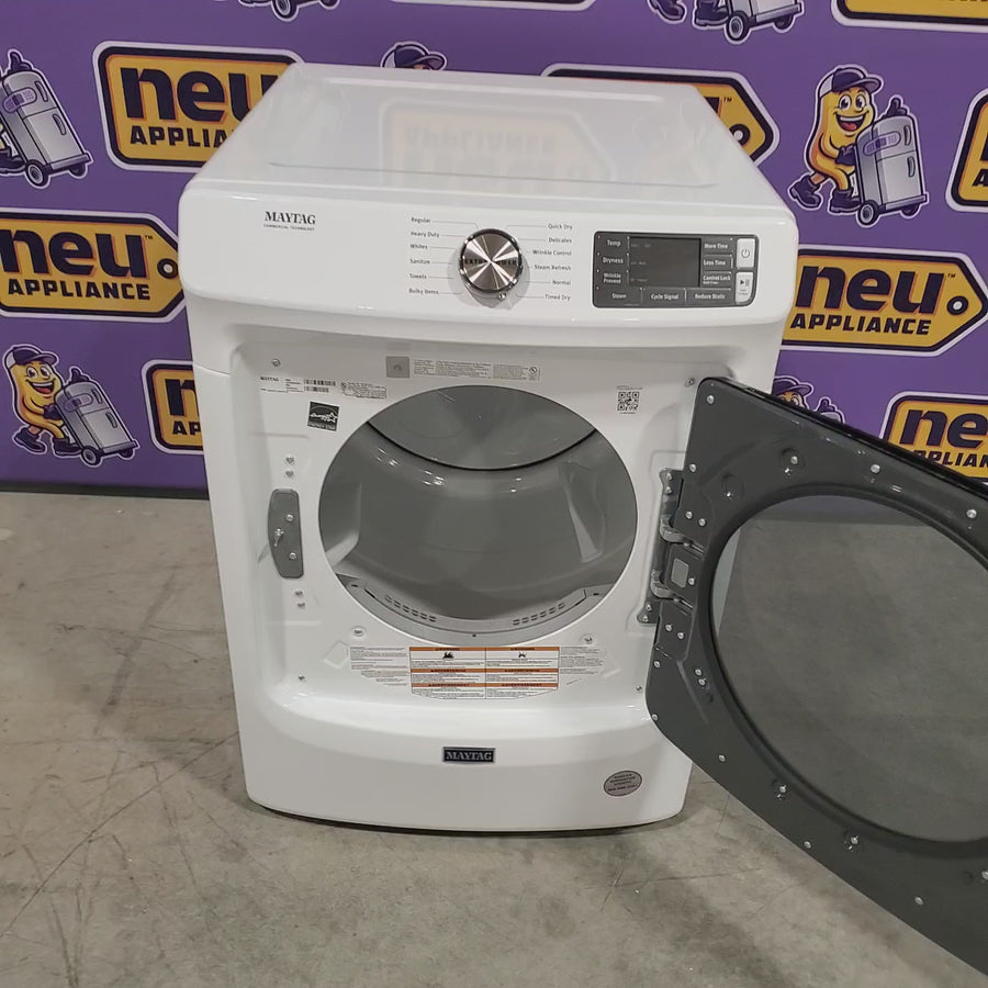Pictures of Maytag White 4.5 cu. ft. Front Load Washer with Extra Power and 12-Hr Fresh Spin™ Option MHW5630HW and Stackable 7.3 cu. ft. Front Load Steam Gas Dryer with Extra Power and Quick Dry Cycle MGD6630HW - Neu Appliance Outlet - Discount Appliance Outlet in Austin, Tx
