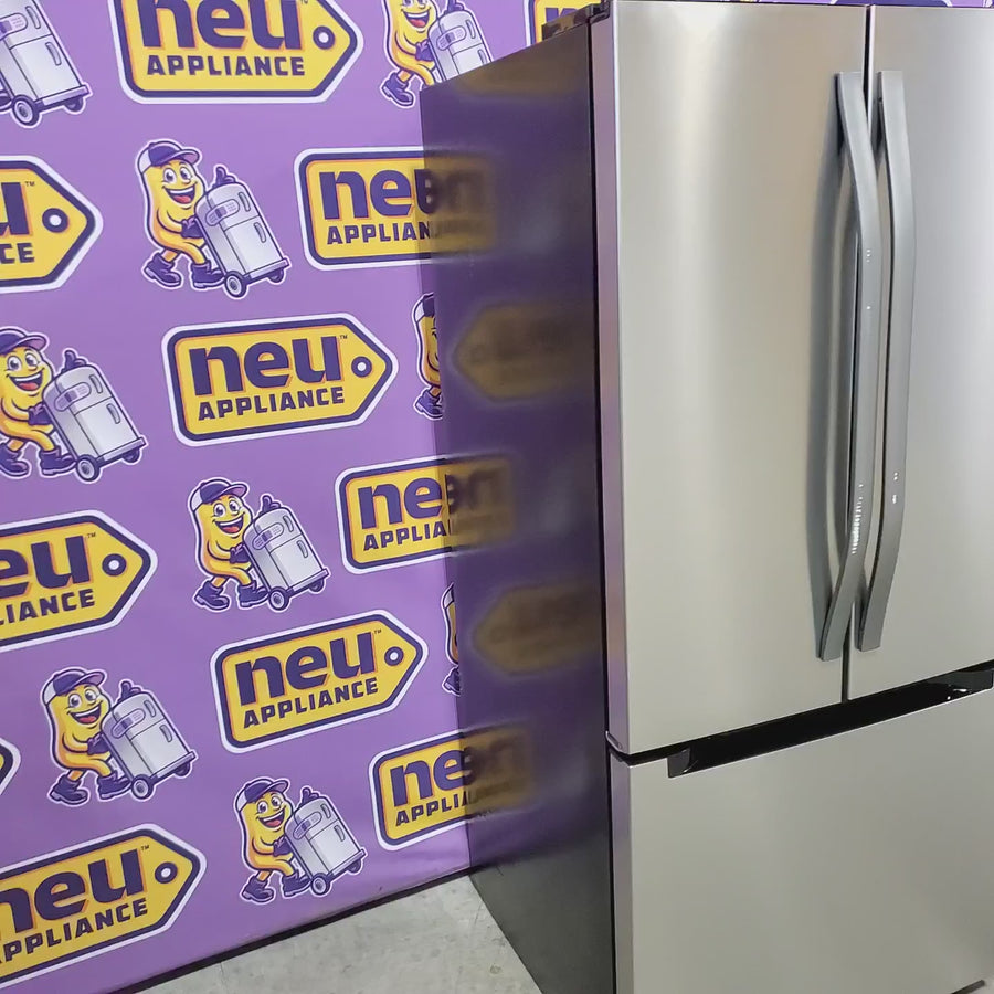 Pictures of Vissani 30 in. 18.4 cu. ft. Standard-Depth French Door Bottom Freezer Refrigerator in Fingerprint Resistant Stainless Steel Look MDFDBM18SS6 - Scratch & Dent (Moderate) - Neu Appliance Outlet - Discount Appliance Outlet in Austin, Tx