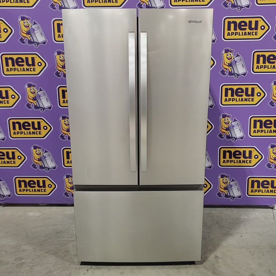Pictures of Whirlpool French Door 31 Cu. Ft. Refrigerator with Total Coverage Cooling in Fingerprint Resistant Stainless Steel 22121489 - WRFF3136SZ - Scratch & Dent (Moderate) - Neu Appliance Outlet - Discount Appliance Outlet in Austin, Tx