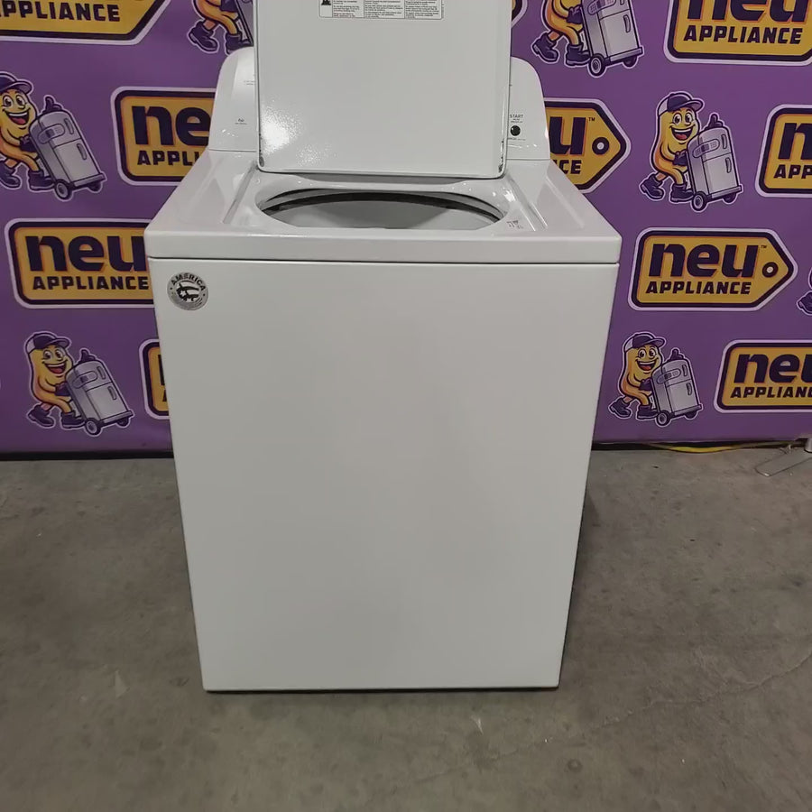 Pictures of Amana Top Load 3.5 Cu. Ft. Washer with Dual Action Agitator, Porcelain Tub, and Late Lid Lock NTW4516FW - Scratch & Dent (Minor) - Neu Appliance Outlet - Discount Appliance Outlet in Austin, Tx