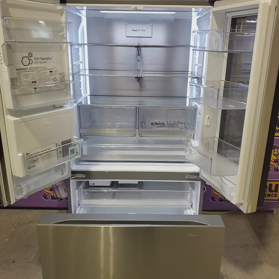 Pictures of LG 26 cu. ft. Counter-Depth French Door Refrigerator in Stainless Steel with Mirror InstaView™ LRYKC2606S - Scratch & Dent (Minor) - Neu Appliance Outlet - Discount Appliance Outlet in Austin, Tx