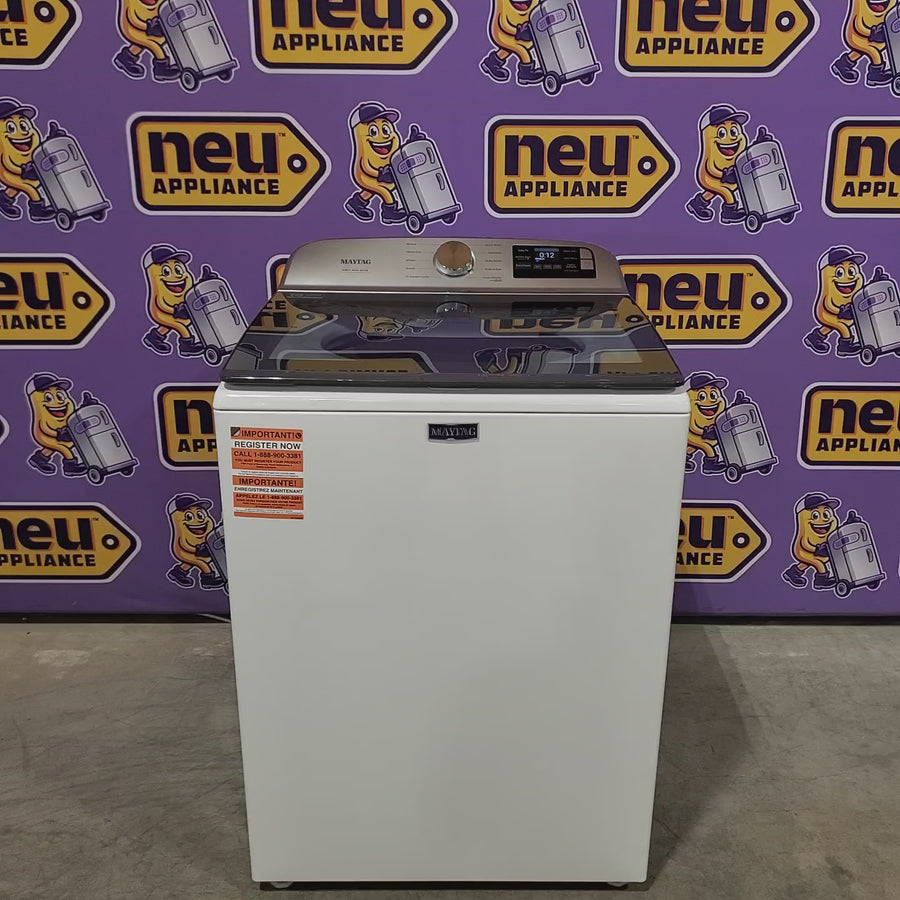 Pictures of Maytag 5.2 Cu. Ft. Top Load Agitator Washer with Extra Power and Smart Appliance 22442620 - MTW6205RW - Open Box - Neu Appliance Outlet - Discount Appliance Outlet in Austin, Tx