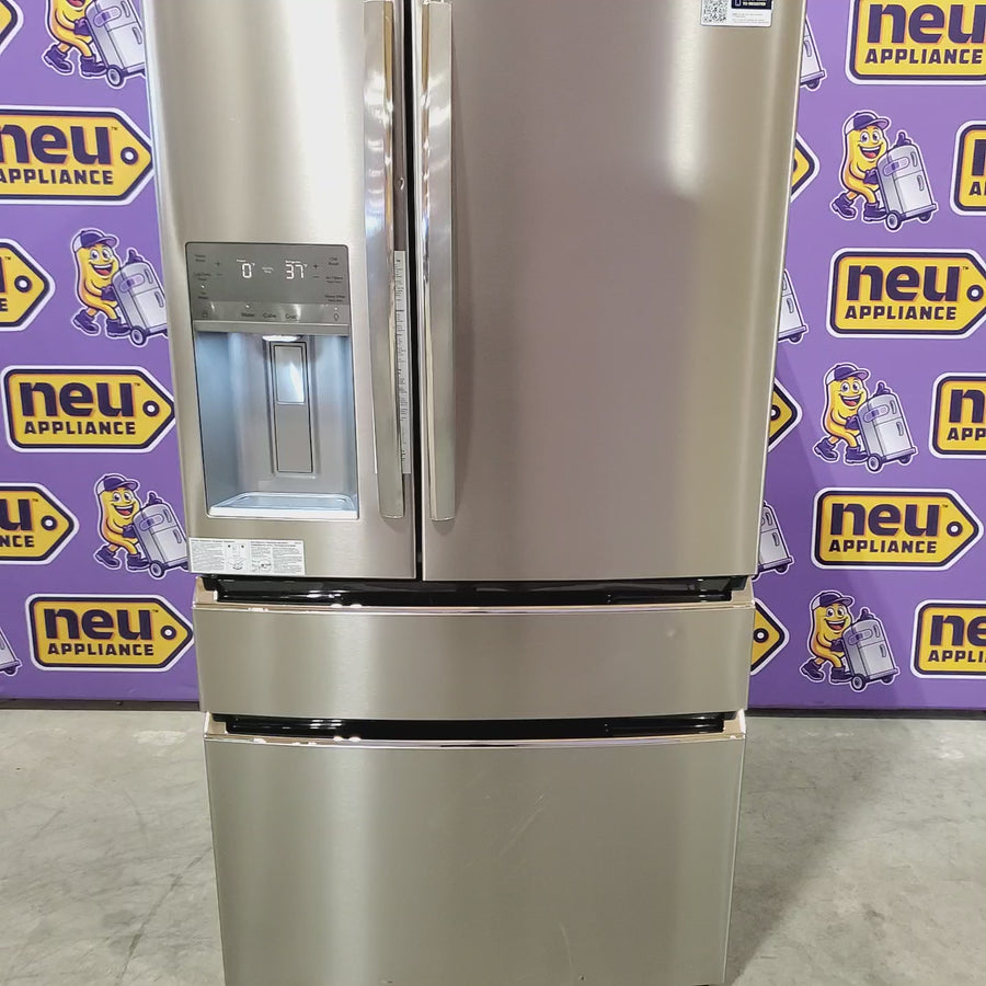 Pictures of Frigidaire Gallery 26 Cu. Ft. Standard-Depth 4-Door French Door Refrigerator in Fingerprint Resistant Stainless Steel 22442652 - GRMS2773AF - Scratch & Dent (Major) - Neu Appliance Outlet - Discount Appliance Outlet in Austin, Tx