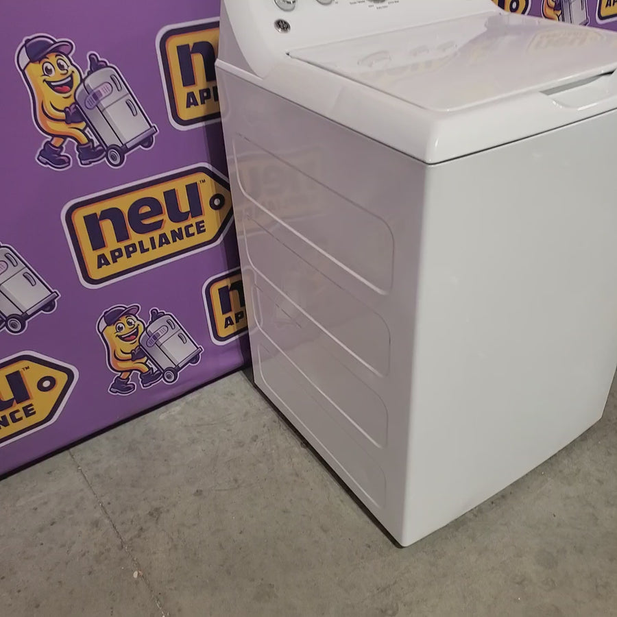 Pictures of GE® 4.5 cu. ft. Capacity Washer with Stainless Steel Basket in White GTW465ASNWW - Certified Refurbished and GE White Electric 7.2 Cu. Ft. Dryer with Aluminized Alloy Drum GTD42EASJWW - Certified Refurbished - Neu Appliance Outlet - Discount Appliance Outlet in Austin, Tx