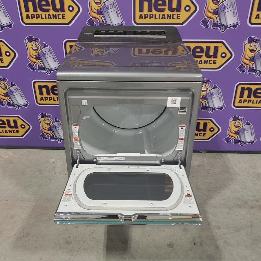 Pictures of Whirlpool Chrome Shadow 5.2 - 5.3 cu. ft. ENERGY STAR Top Load Washer with 2 in 1 Removable Agitator and Load & Go™ dispenser WTW8127LC and 7.4 cu. ft. Top Load Electric Dryer with Advanced Moisture Sensing WED8127LC - Scratch & Dent - Minor - Neu Appliance Outlet - Discount Appliance Outlet in Austin, Tx