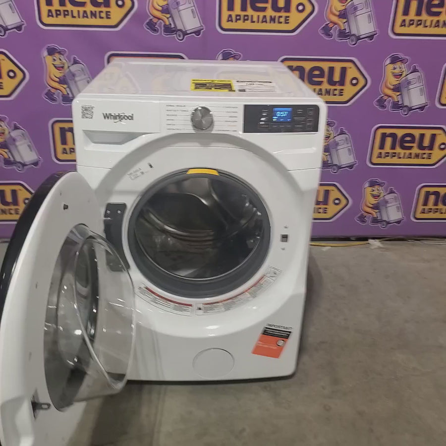 Pictures of Whirlpool 4.5 cu. ft. Smart Front Load ENERGY STAR® Washer with FreshFlow™ Vent System WFW5720RW - Open Box and Whirlpool 7.4 cu. ft. Smart Front Load ENERGY STAR® Electric Dryer with Wrinkle Shield™ Option WED5720RW - Open Box - Neu Appliance Outlet - Discount Appliance Outlet in Austin, Tx