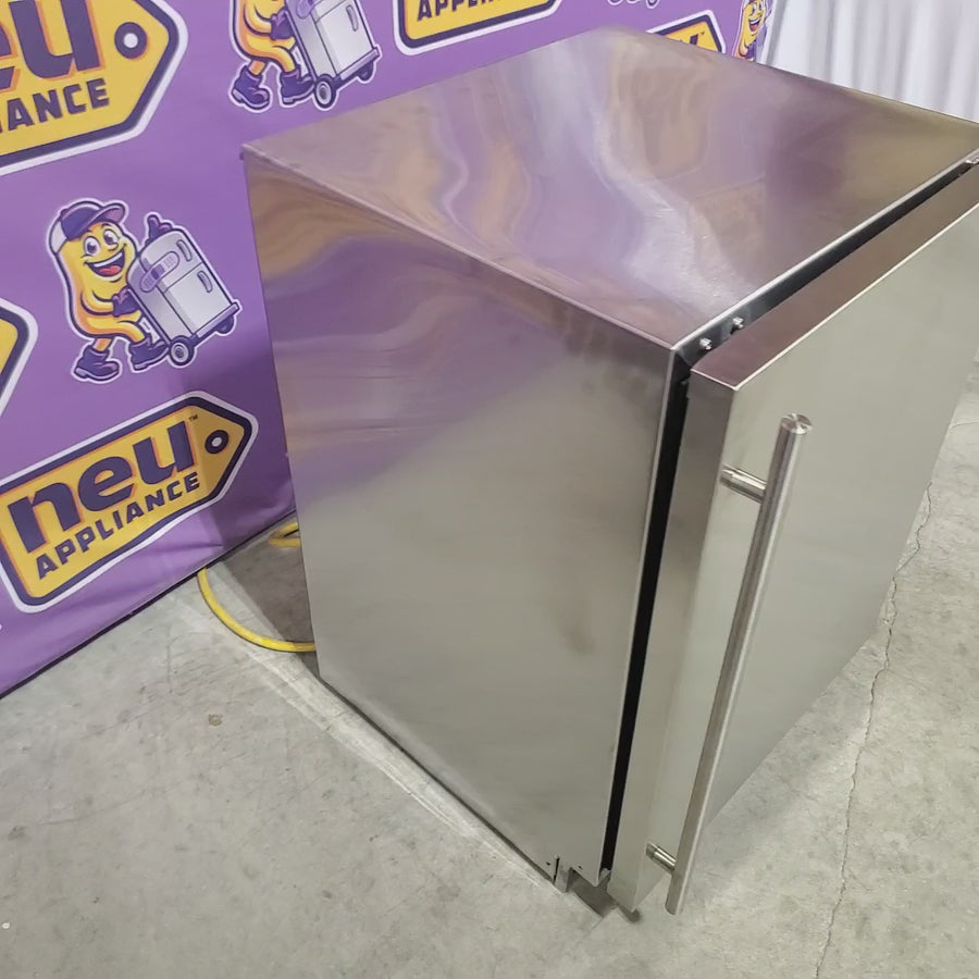 Pictures of U-Line 24 Inch Undercounter Refrigerator with 5.2 cu. ft. Capacity, 94-Bottle Capacity, 148-Can Capacity, LED Lighting, Digital Touch Pad Control, Convection Cooling, and Reversible Soft Close Door 11111540 - UHRE524SS81A - Scratch & Dent (Minor) - Neu Appliance Outlet - Discount Appliance Outlet in Austin, Tx