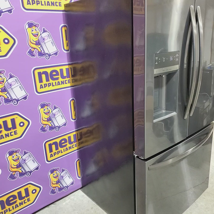 Pictures of Frigidaire 28 Cu. Ft. Standard-Depth French Door Refrigerator in Black Stainless Steel FRFS2823AD - Scratch & Dent (Moderate) - Neu Appliance Outlet - Discount Appliance Outlet in Austin, Tx