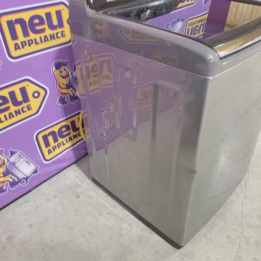 Pictures of Samsung 4.5 cu. ft. Capacity Top Load Washer with Active WaterJet in Platinum WA45T3400AP - Certified Refurbished and Samsung 7.4 Cu. Ft. Gas Dryer with Sensor Dry in Platinum DVG45T3400P - Certified Refurbished - Neu Appliance Outlet - Discount Appliance Outlet in Austin, Tx