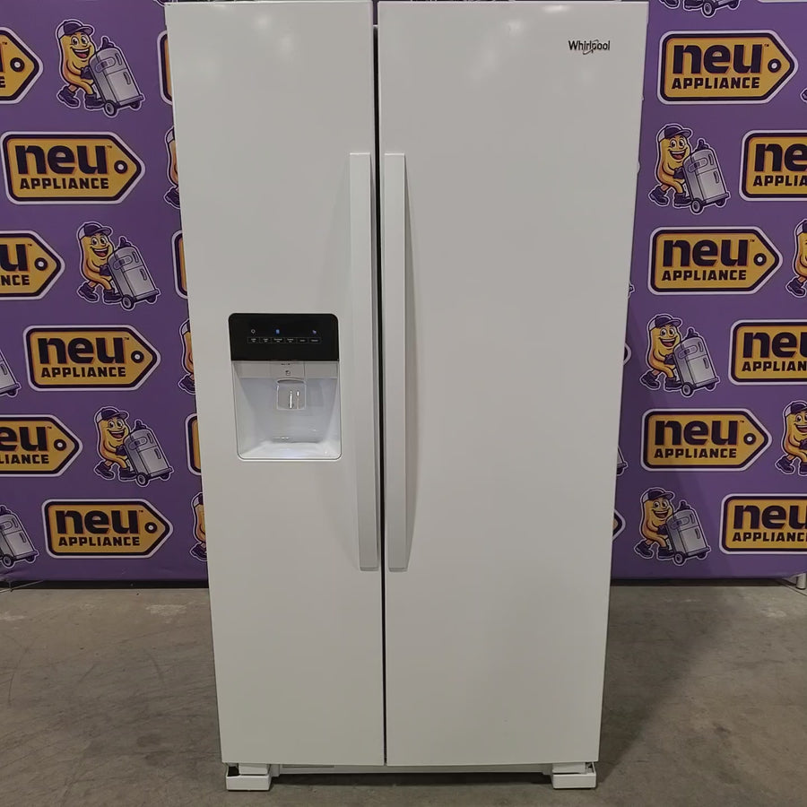 Pictures of Whirlpool 24.6-cu ft Standard-Depth Side-by-Side Refrigerator with Ice Maker, Water and Ice Dispenser in White 22121485 - WRS315SDHW - Scratch & Dent (Minor) - Neu Appliance Outlet - Discount Appliance Outlet in Austin, Tx