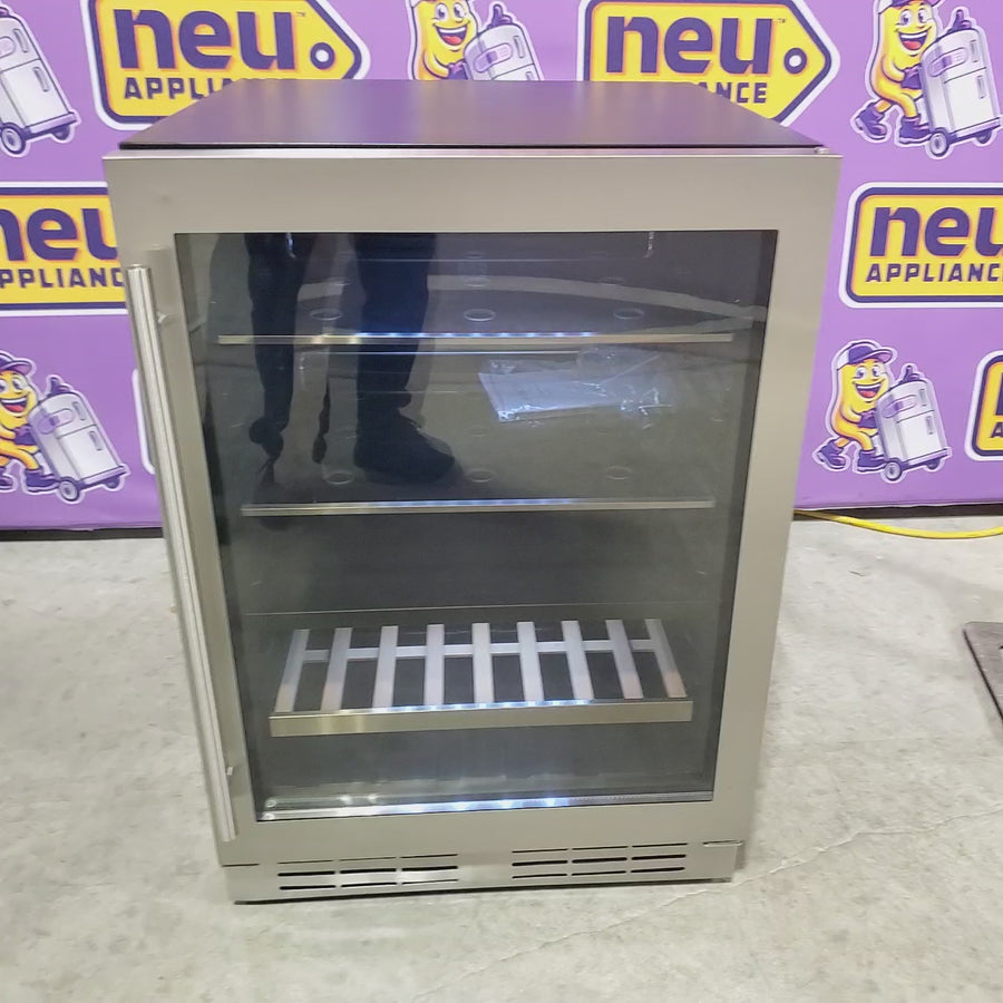 Pictures of Elica 24 Inch Dual Zone Wine and Beverage Center with 4.8 Cu. Ft. Capacity, Slide Out Shelves, and UV Coated Double Panel Glass Door 11111535 - EBS52SS1 - Scratch & Dent (Minor) - Neu Appliance Outlet - Discount Appliance Outlet in Austin, Tx