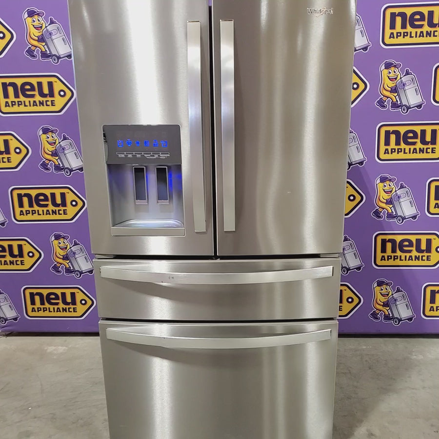 Pictures of Whirlpool French Door Bottom Mount Refrigerator in Fingerprint Resistant Stainless Steel 22121507 - WRMF3636RZ - Scratch & Dent (Moderate) - Neu Appliance Outlet - Discount Appliance Outlet in Austin, Tx