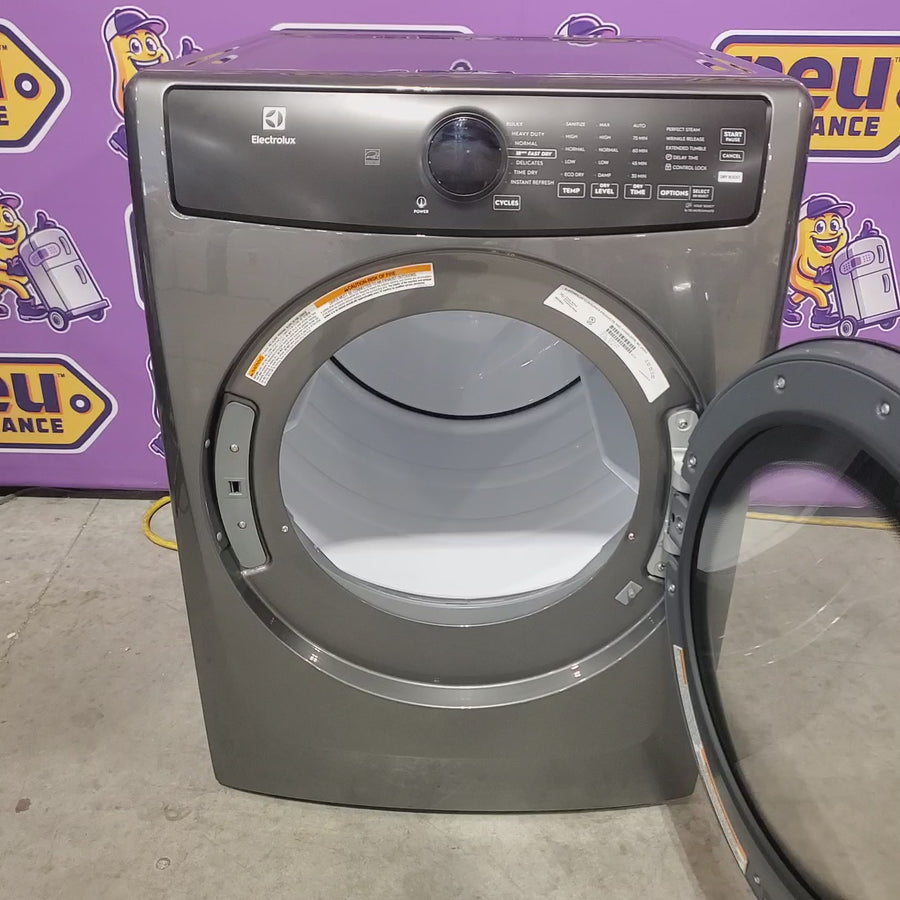 Pictures of Electrolux 8-cu ft Stackable Vented Electric Dryer with Steam Cycle in Titanium ELFE7437AT - Scratch & Dent (Minor) - Neu Appliance Outlet - Discount Appliance Outlet in Austin, Tx